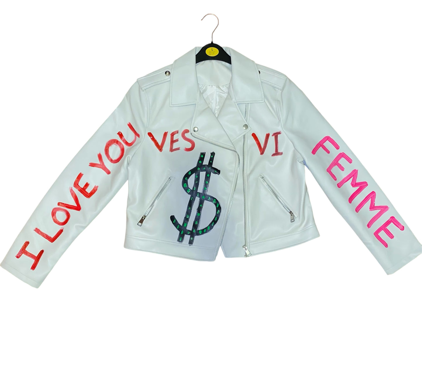 Ves Vi™ " I Love You, FEMME" Leather Jacket